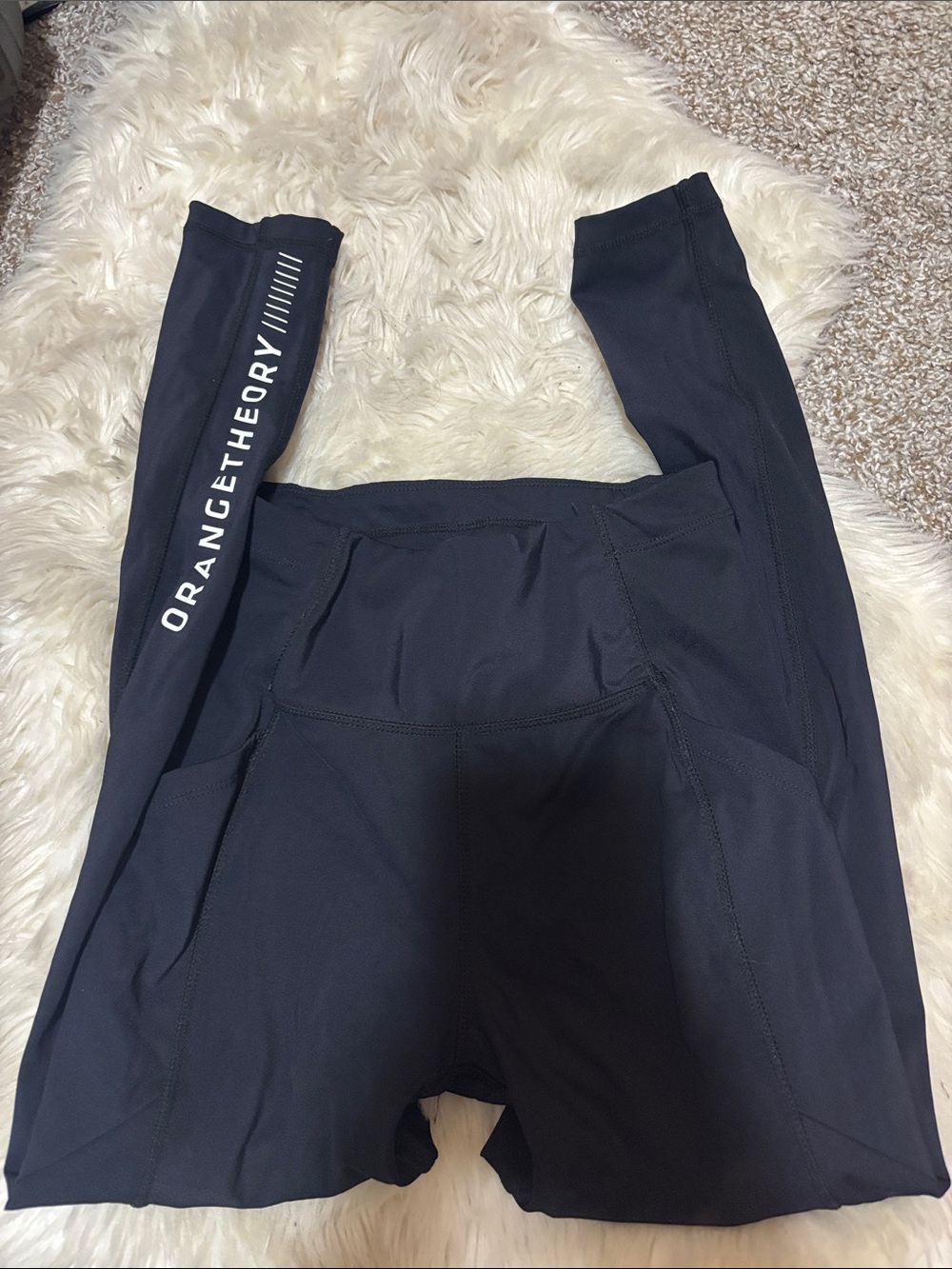 Orangetheory Black High-Rise Workout Leggings with Side Logo